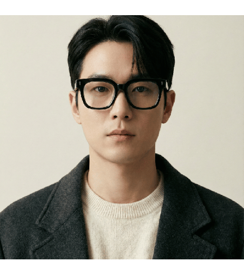Premium Korean Bold Square Acetate Frames Lash Sian | McCray Eyewear Canada