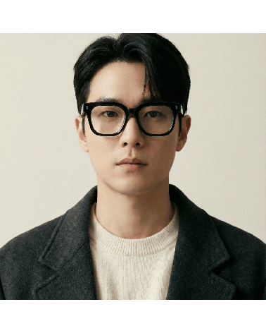 Premium Korean Bold Square Acetate Frames Lash Sian | McCray Eyewear Canada