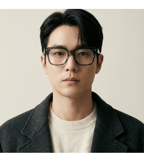 Premium Korean Bold Square Acetate Frames Lash Sian | McCray Eyewear Canada