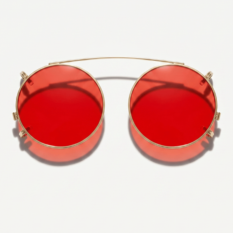 Medium Red Custom Clip-On Lenses for Optical Stores | McCray Eyewear Canada
